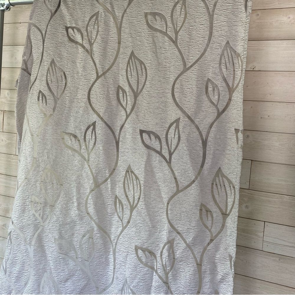 Grey Semi-Sheer Curtain - 108"